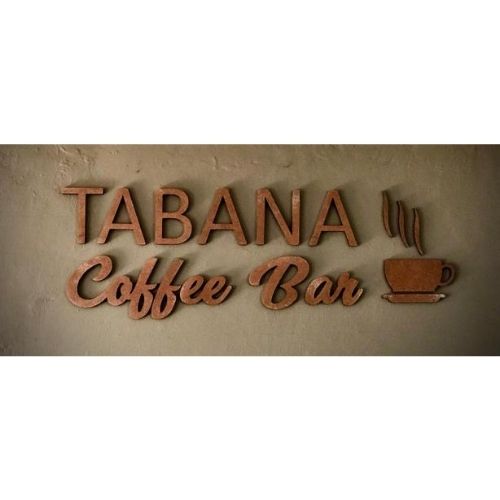 Letrero cafetería TABANA - Inmenta